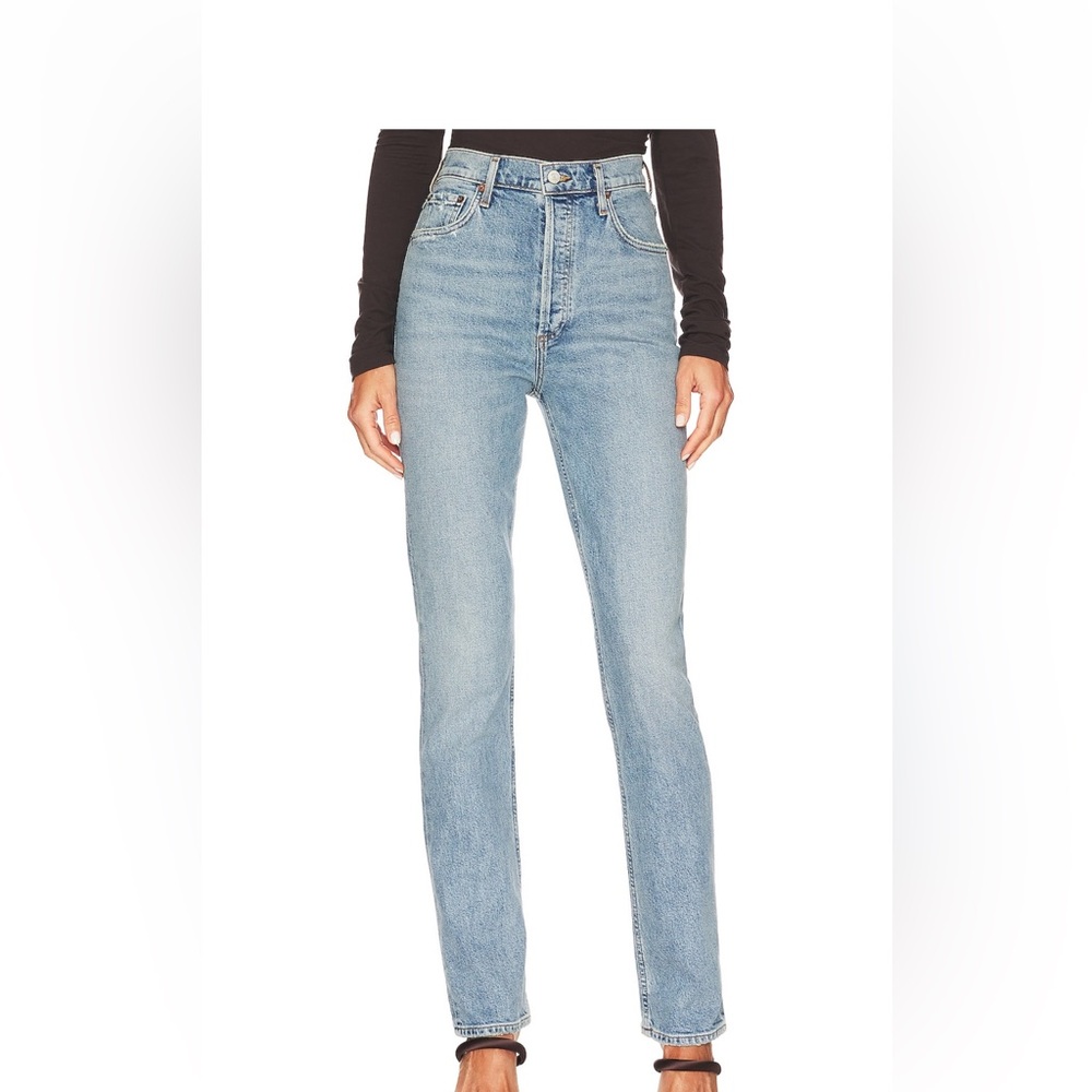 AGOLDE Skinny High Waisted Light Wash Jeans - Size 26